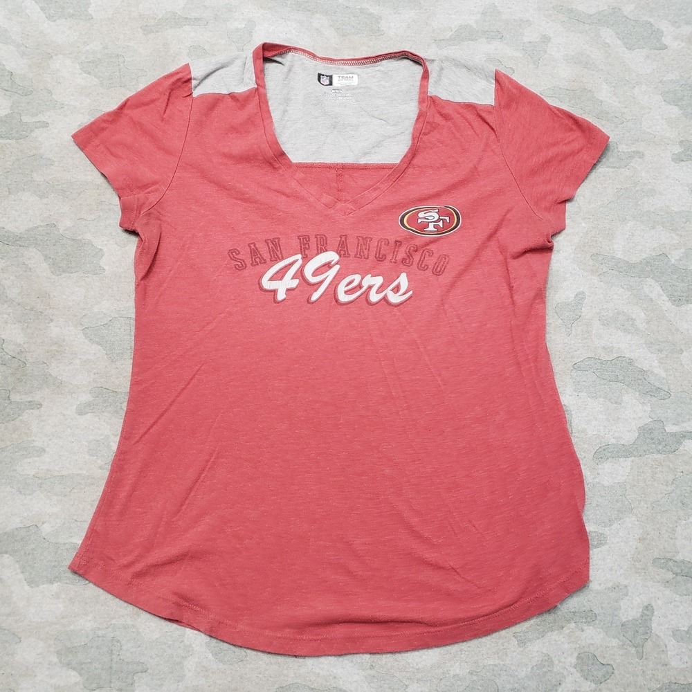 San Francisco 49ers Top Womens Medium Red NFL Team Apparel Short Sleeve Football